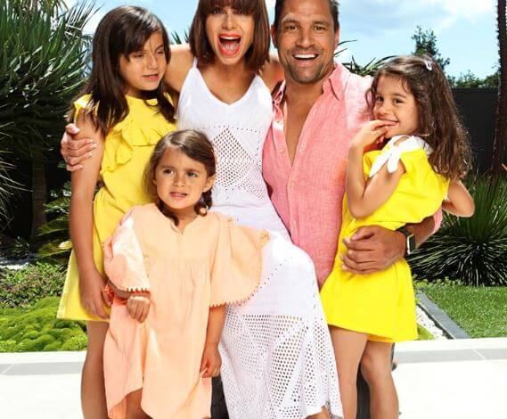 Karin Horen with her three daughters and ex-husband